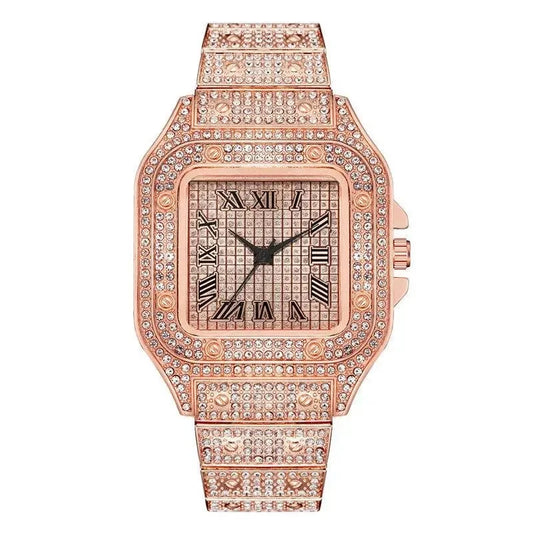 Luxury Men Women Watches Wrist Watch Luxury Rhinestone Unisex Bracelet Watches Female Clock New