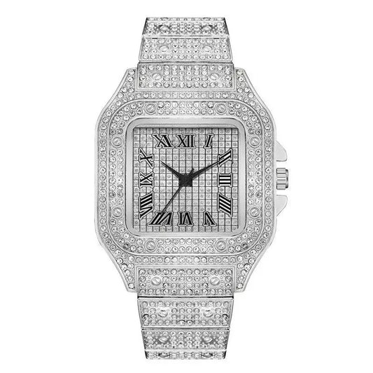 Luxury Men Women Watches Wrist Watch Luxury Rhinestone Unisex Bracelet Watches Female Clock New